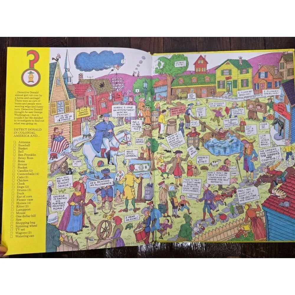 Vintage 90s Where are They? Detective Donald Search and Find Book